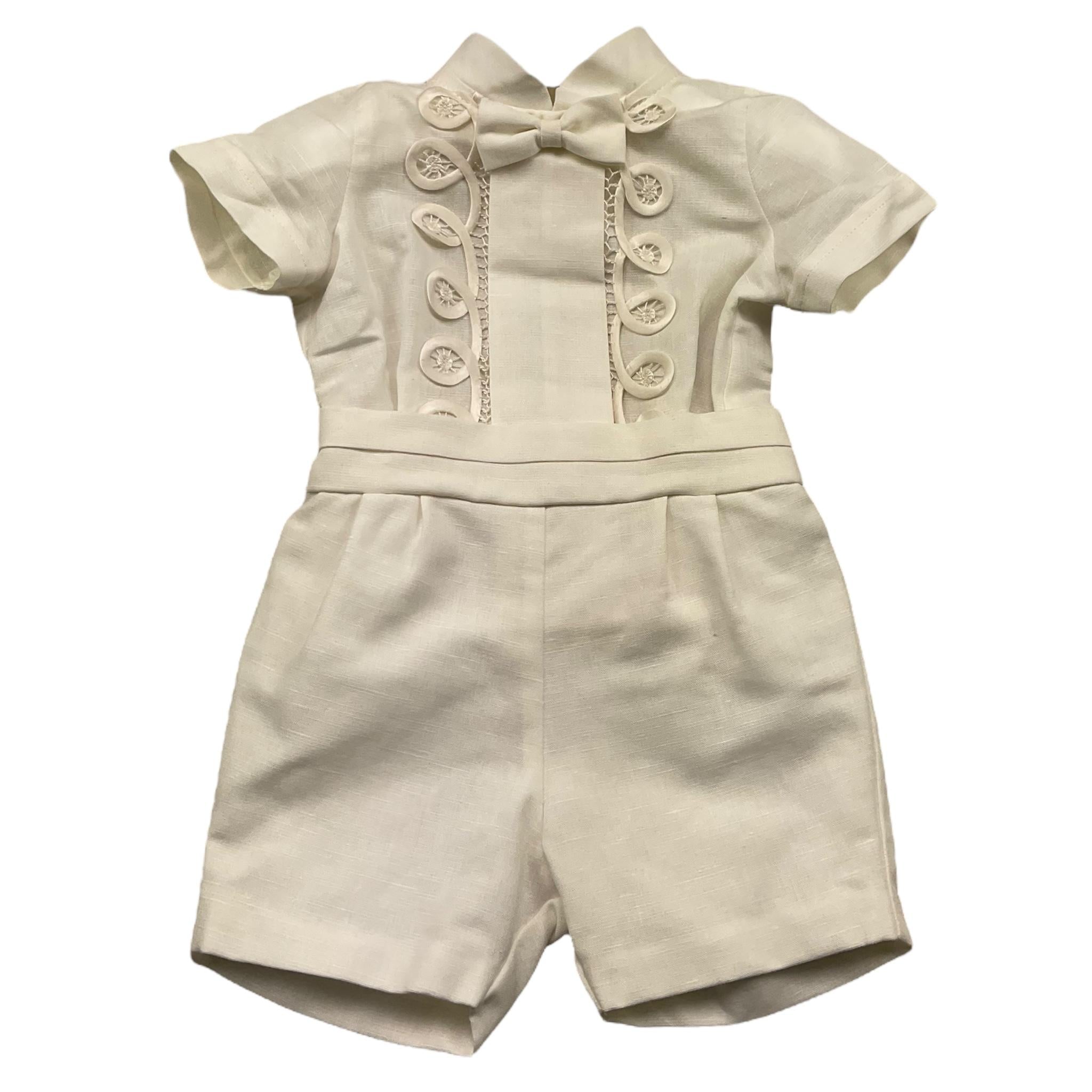 Pontoporponto Completo 2 Pezzi Camicia-Bermuda per Neonato 6328 PANNA PONTOPORPONTO 