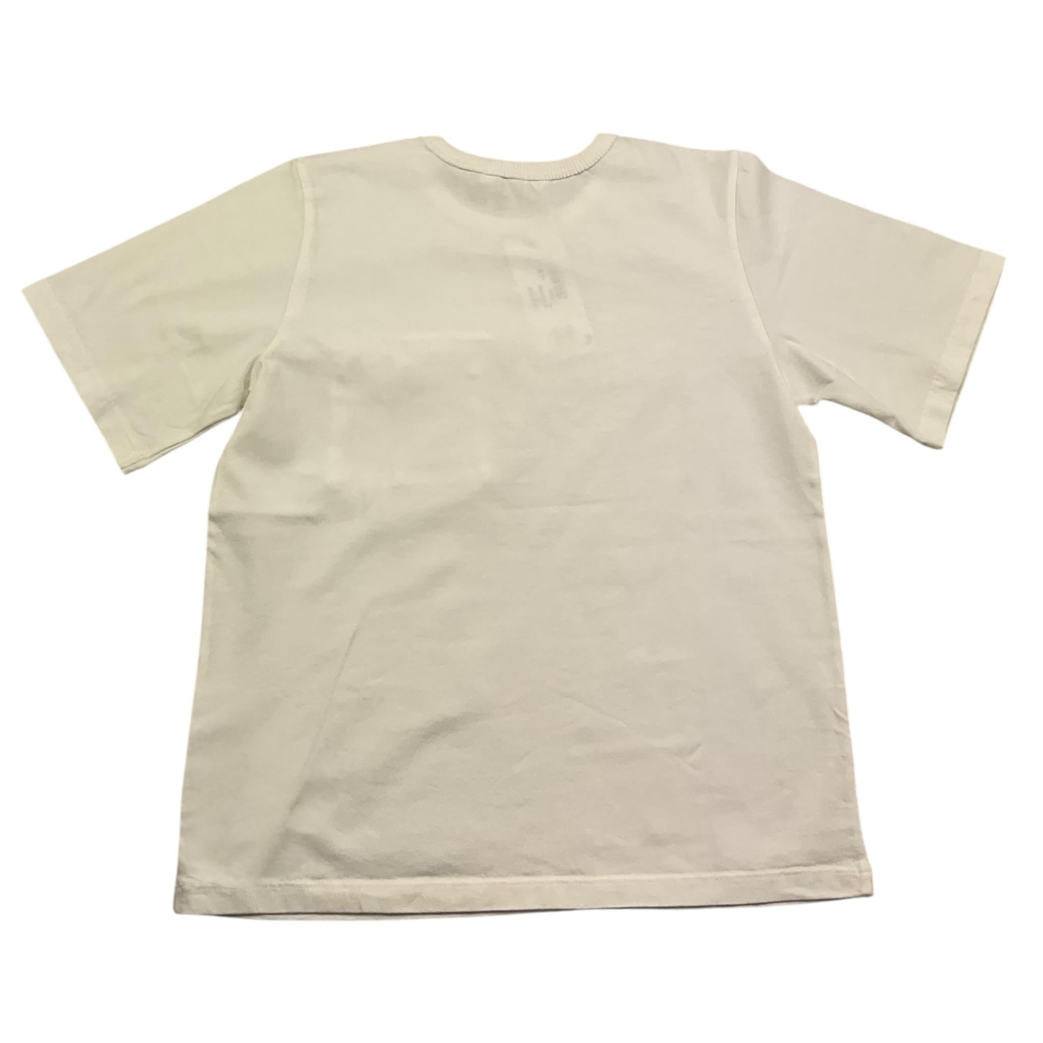 Zhoe & Tobiah T-Shirt Girocollo Tinta Unita con Taschino per Bambino BSE12M PANNA ZHOE & TOBIAH 