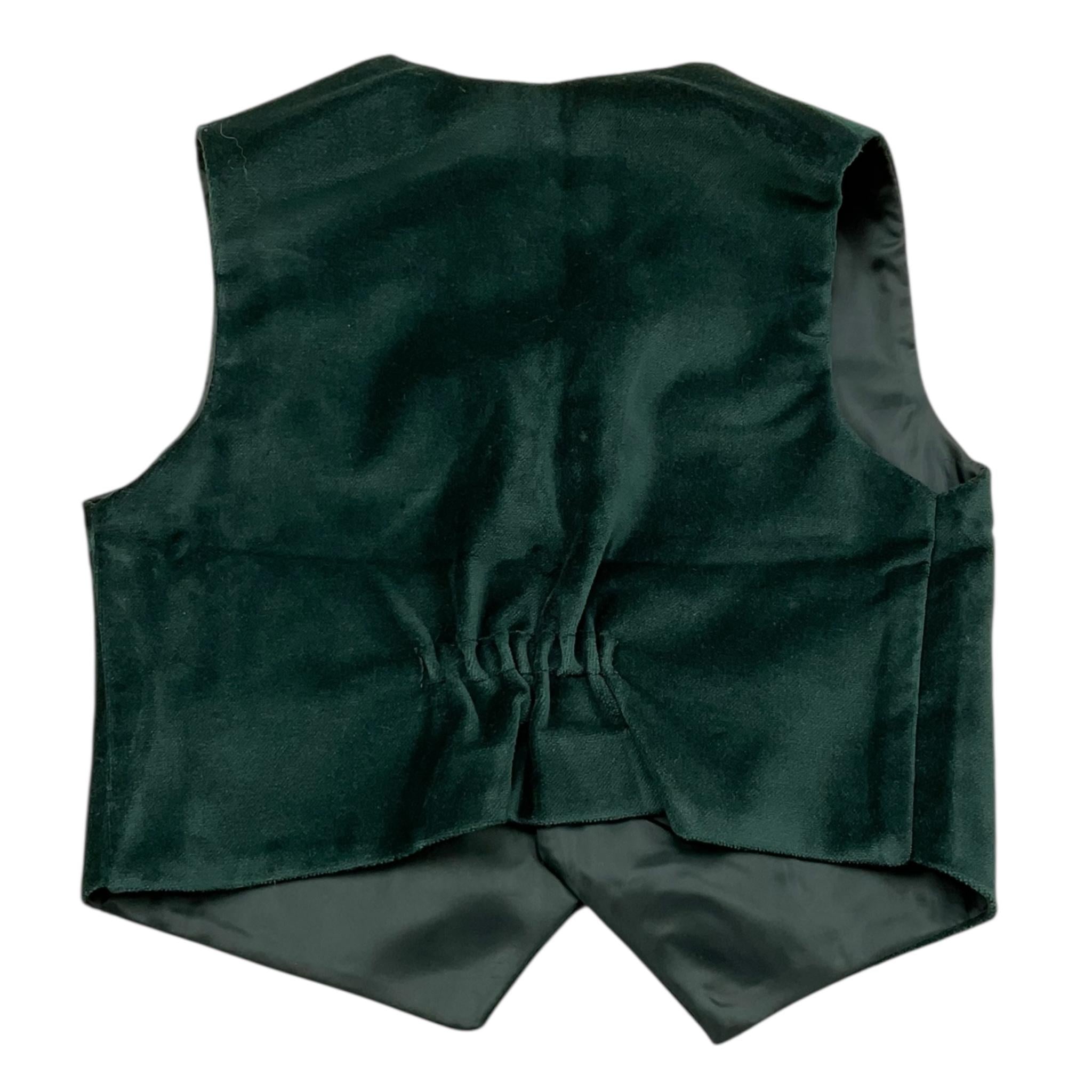 PAIO CRIPPA gilet tinta unita in camoscio Verde per Bambino GILE VERDE PAIO CRIPPA 