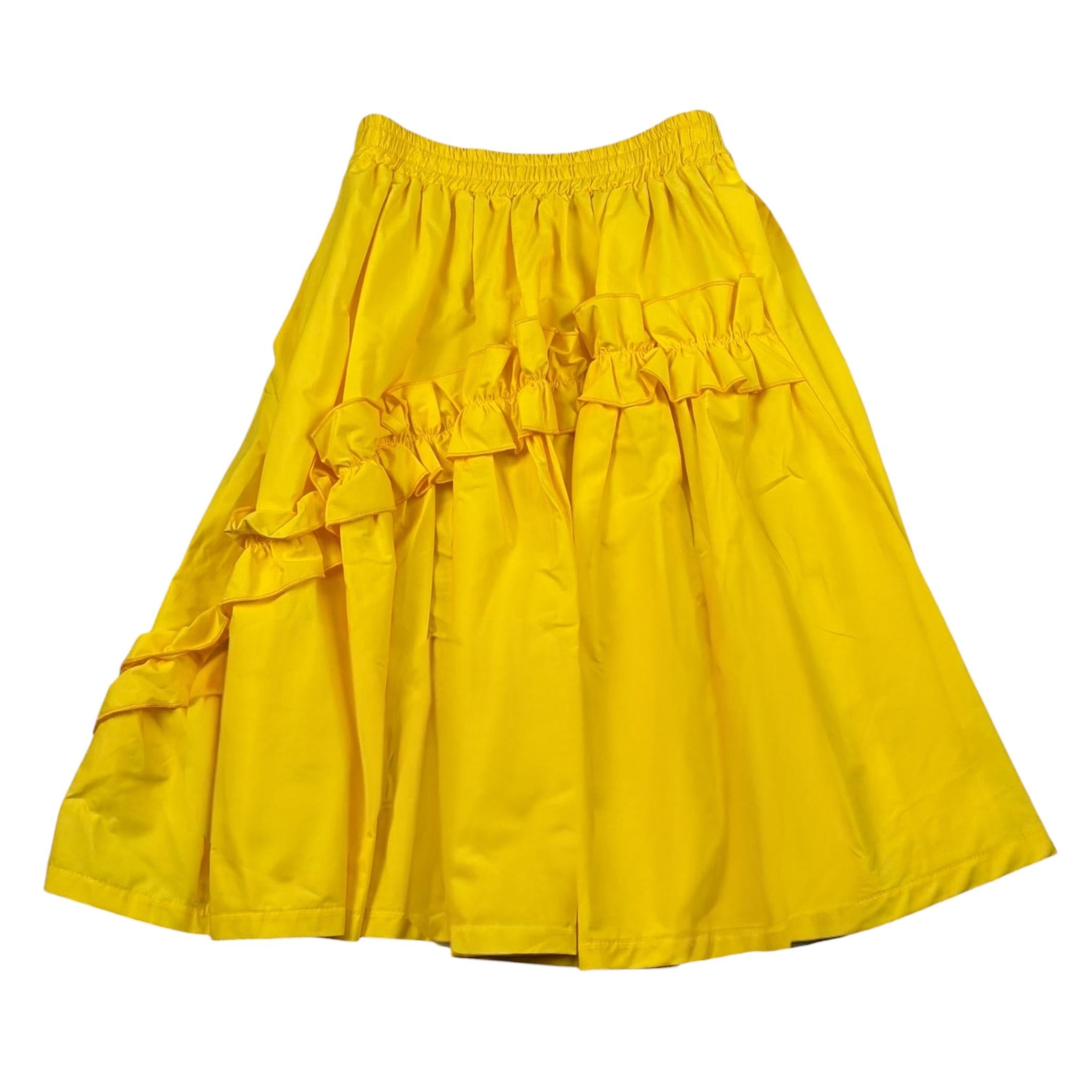 Mariuccia Gonna Tinta Unita con Elastico In Vita per Bambina MMBG372 GIALLO MARIUCCIA 