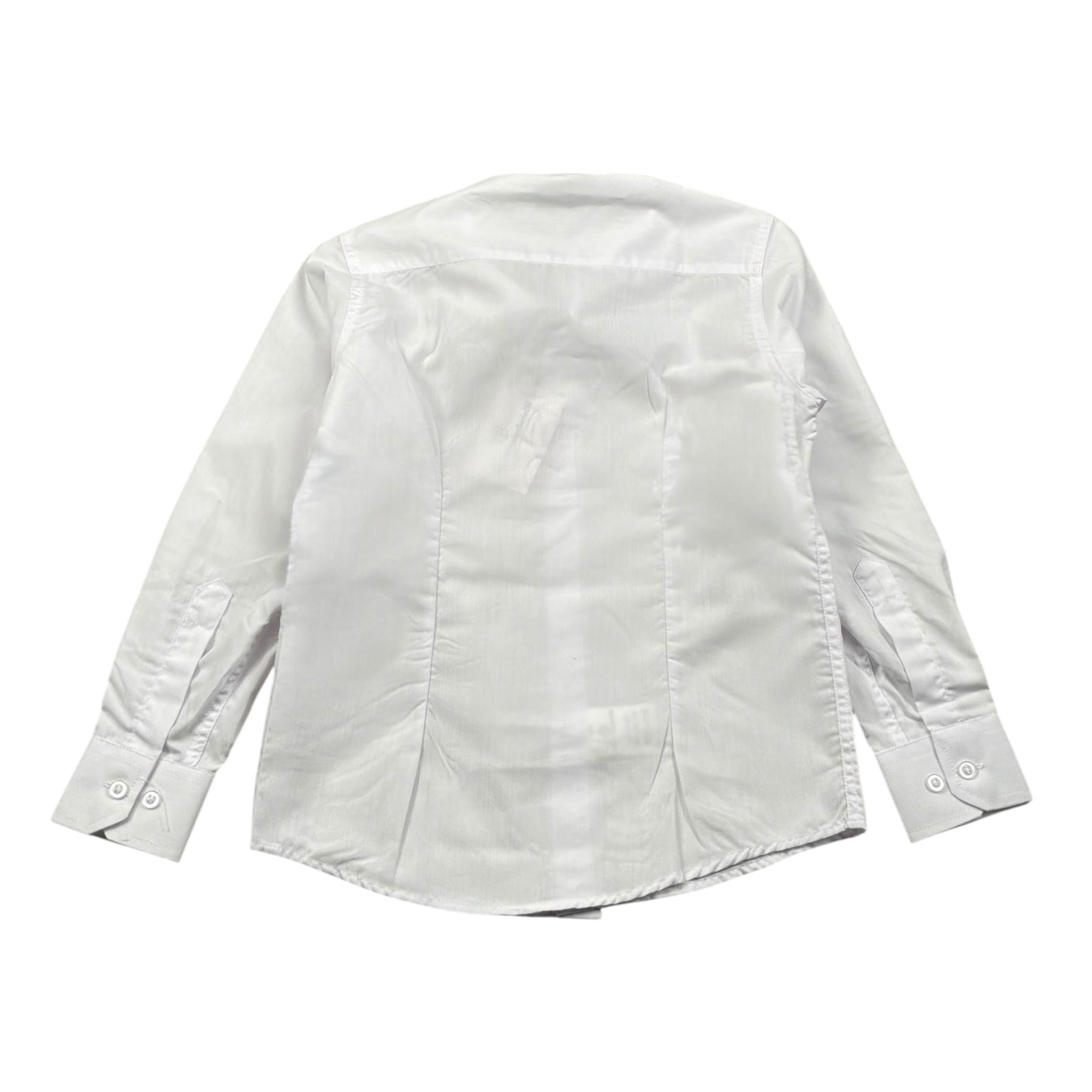 Nazareno Gabrielli Camicia Tinta Unita Manica Lunga per Bambino NGP16B BIANCO NAZARENO GABRIELLI 