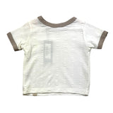Bamboom+Babies T-Shirt Tinta Unita Con Girocollo In Contrasto Panna Per Neonato