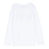 N°21 shirt girocollo tinta unita con logo Bianco per Bambino N21808 BIANCO N°21 