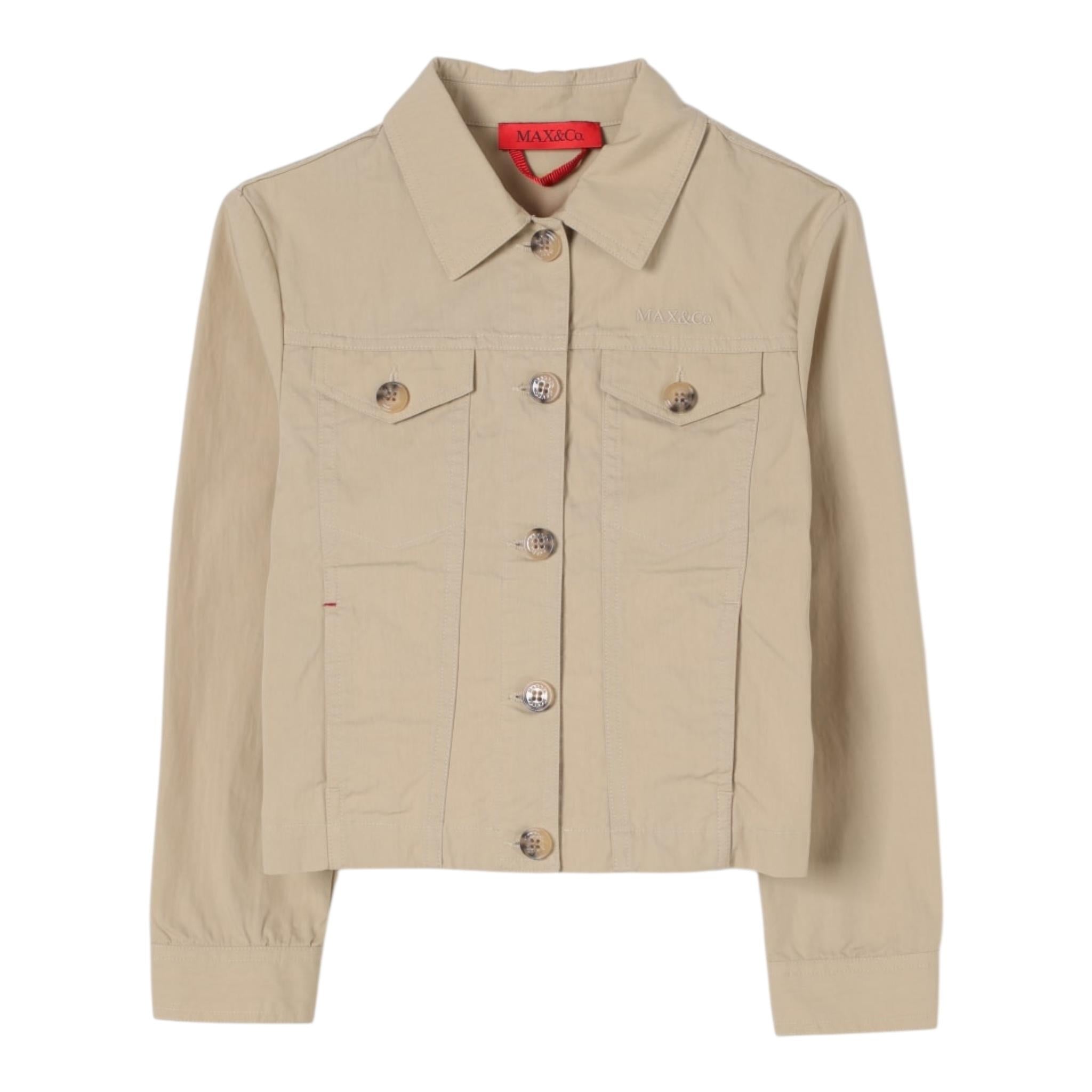 Max&Co. Giubbino Tinta Unita con Bottoni per Bambino MX0130 BEIGE MAX&Co. 