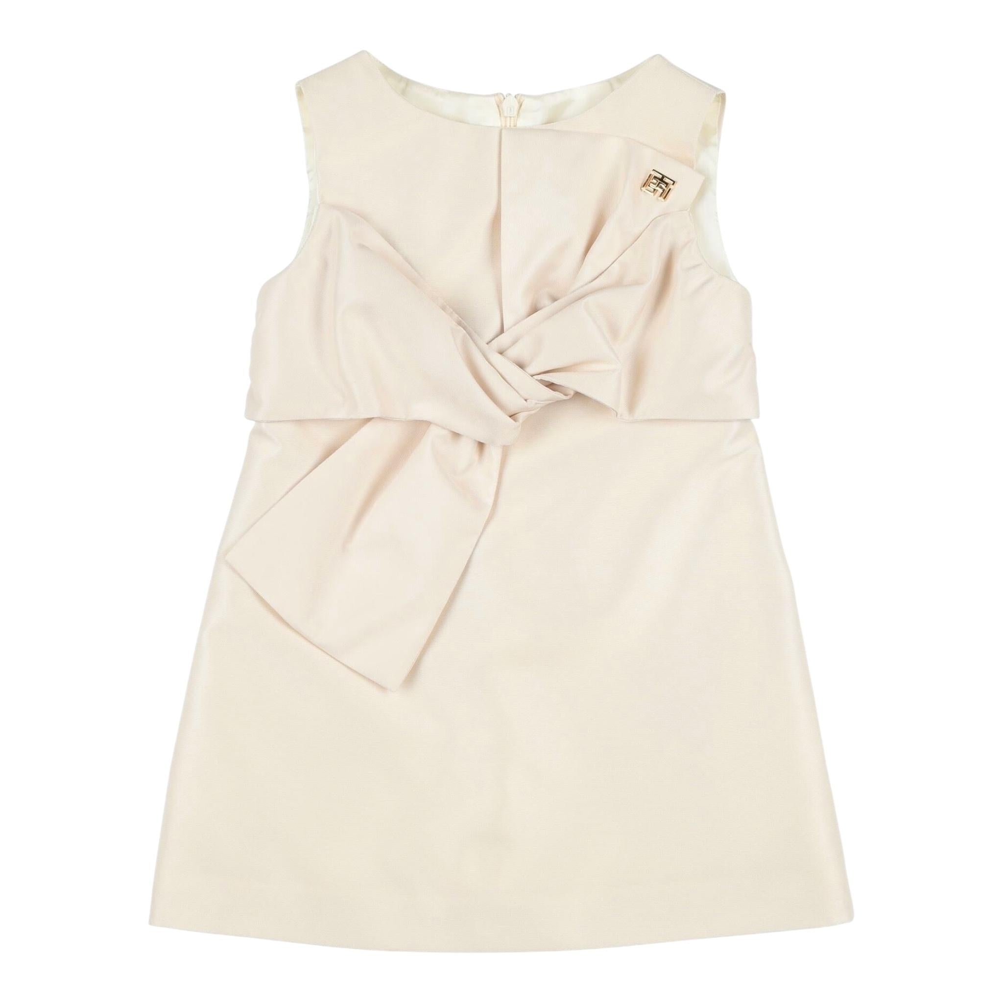 Elisabetta Franchi Abito Giromanica Tinta Unita con Fiocco per Bambina EFAB580 ROSA ELISABETTA FRANCHI 