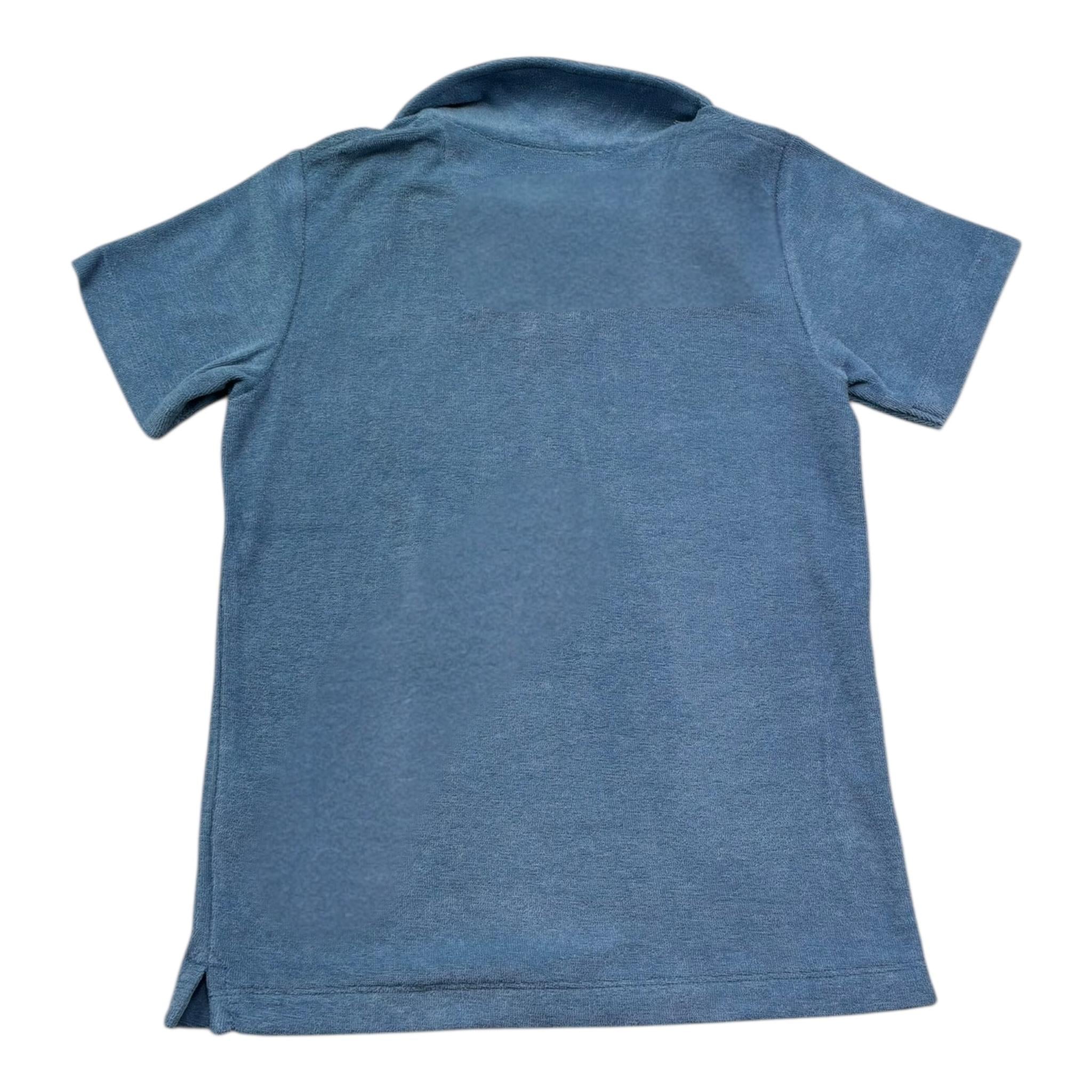 Saint Barth Polo Mezza Manica con Stampa per Bambino 00872L BLU SAINT BARTH 