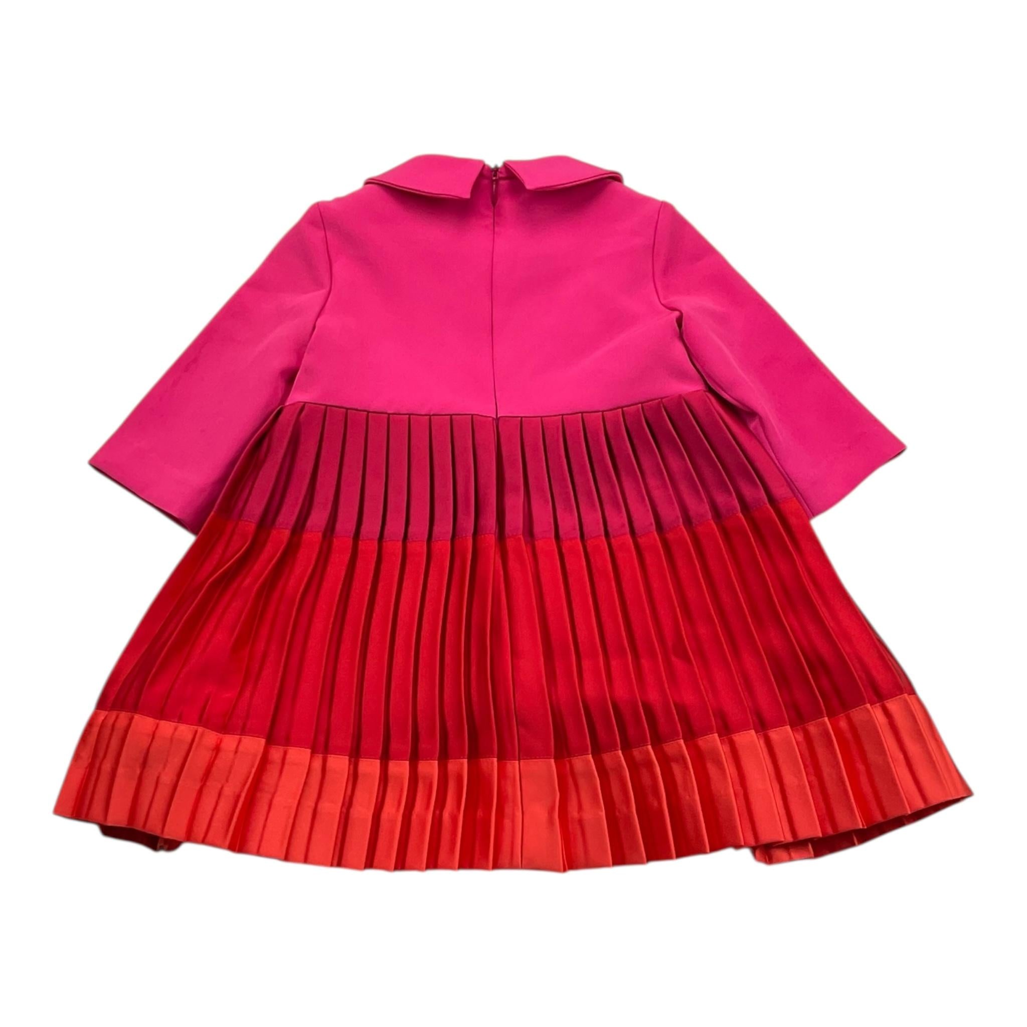 MIMISOL abito tinta unita con colletto Fuxia per Neonata MFAB578 FUXIA MIMISOL 