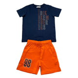 Bikkembergs Completo 2 Pezzi T-Shirt-Bermuda per Bambino BK3214 BLU/ARANCIONE BiKKEMBERGS 