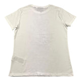 Juicy Couture T-Shirt Girocollo Tinta Unita Brillantinata Bianco per Bambina