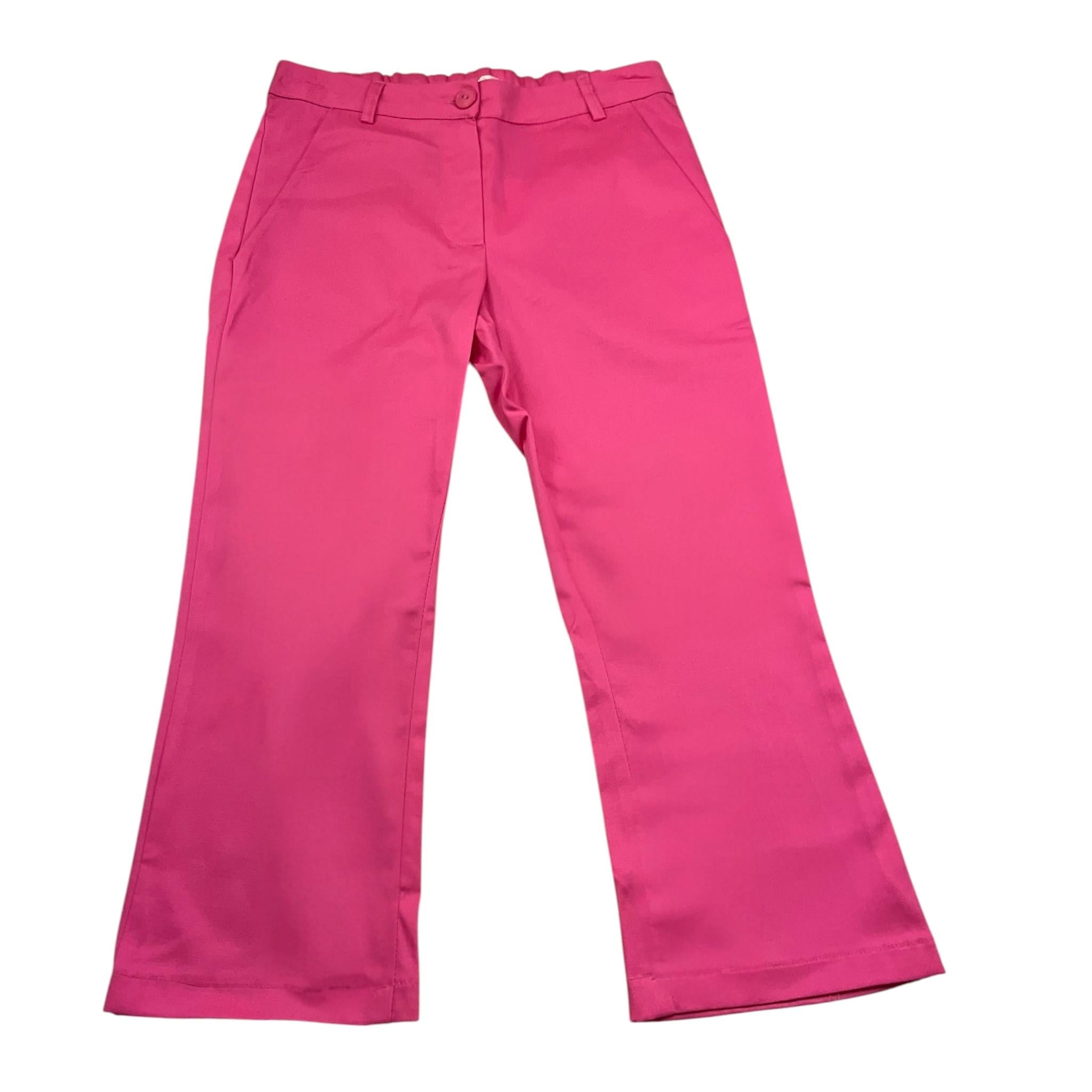 Met Pantalone Tinta Unita con Elastico In Vita per Bambina ME337 FUXIA MET 