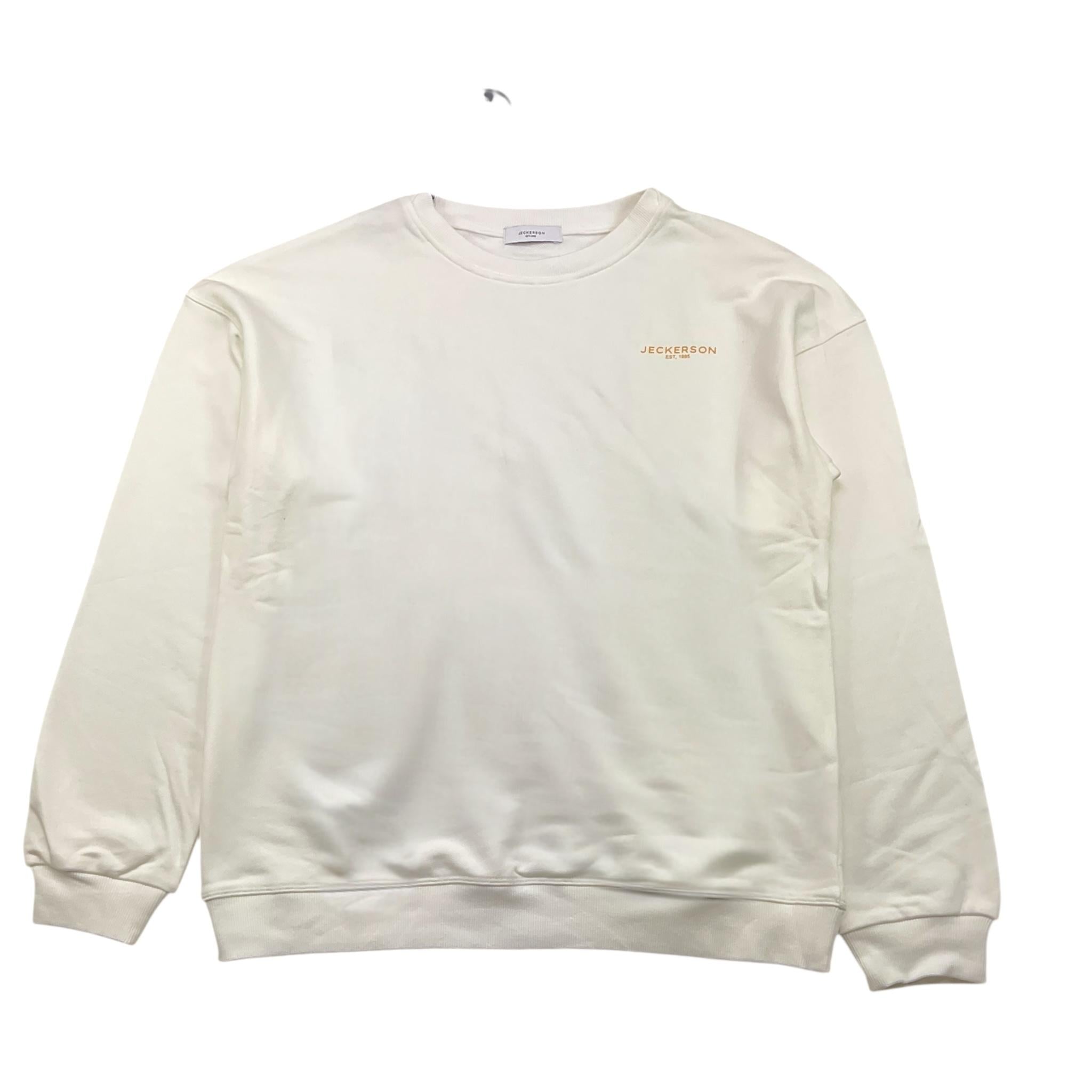 JECKERSON felpa girocollo tinta unita con logo Bianco per Bambino J4500 BIANCO JECKERSON 