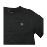 Calvin Klein T-Shirt Girocollo Tinta Unita con Logo per Bambino IU0IU00543 NERO CALVIN KLEIN 