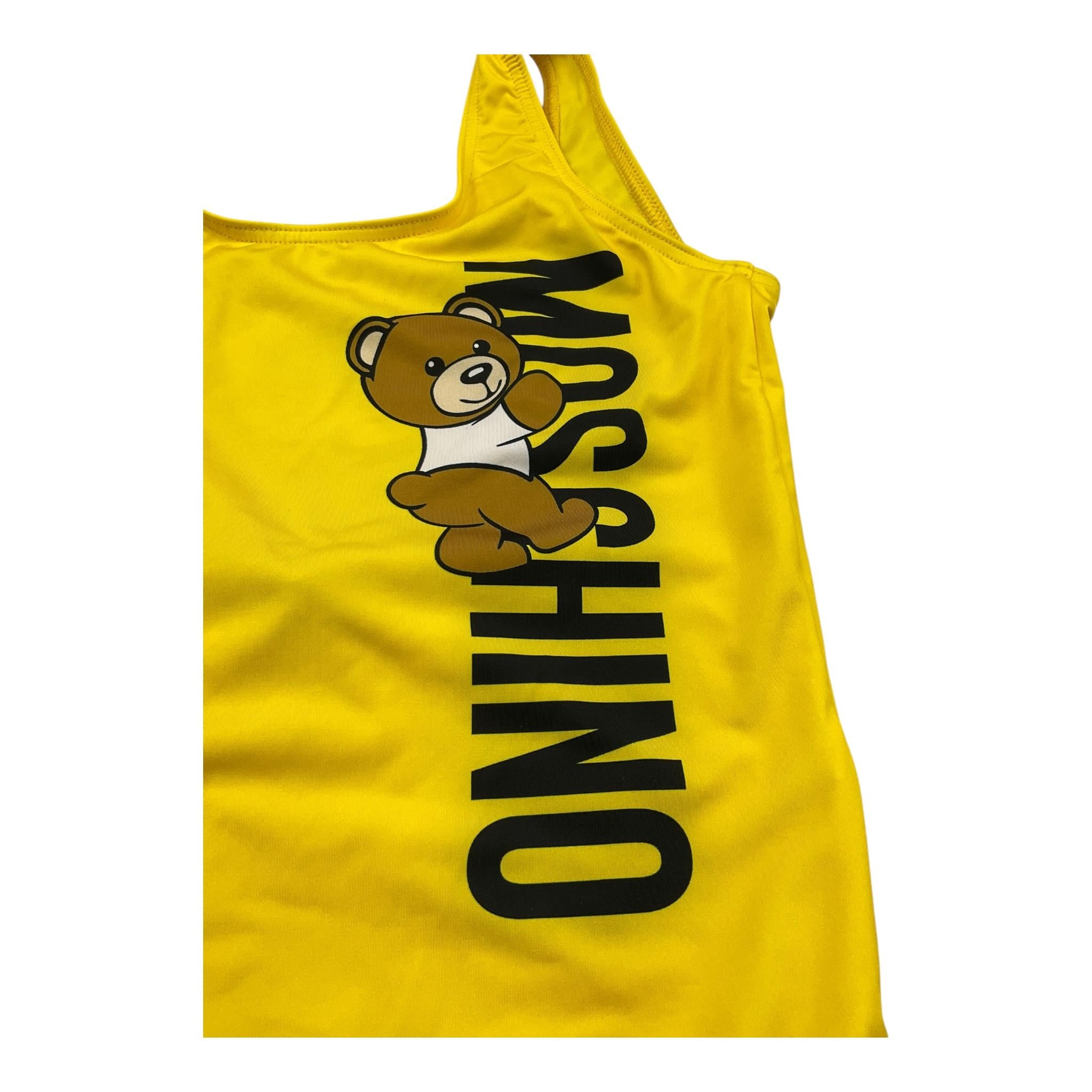 Moschino Costume Intero Tinta Unita con Orso per Bambina HKL00B GIALLO MOSCHINO 