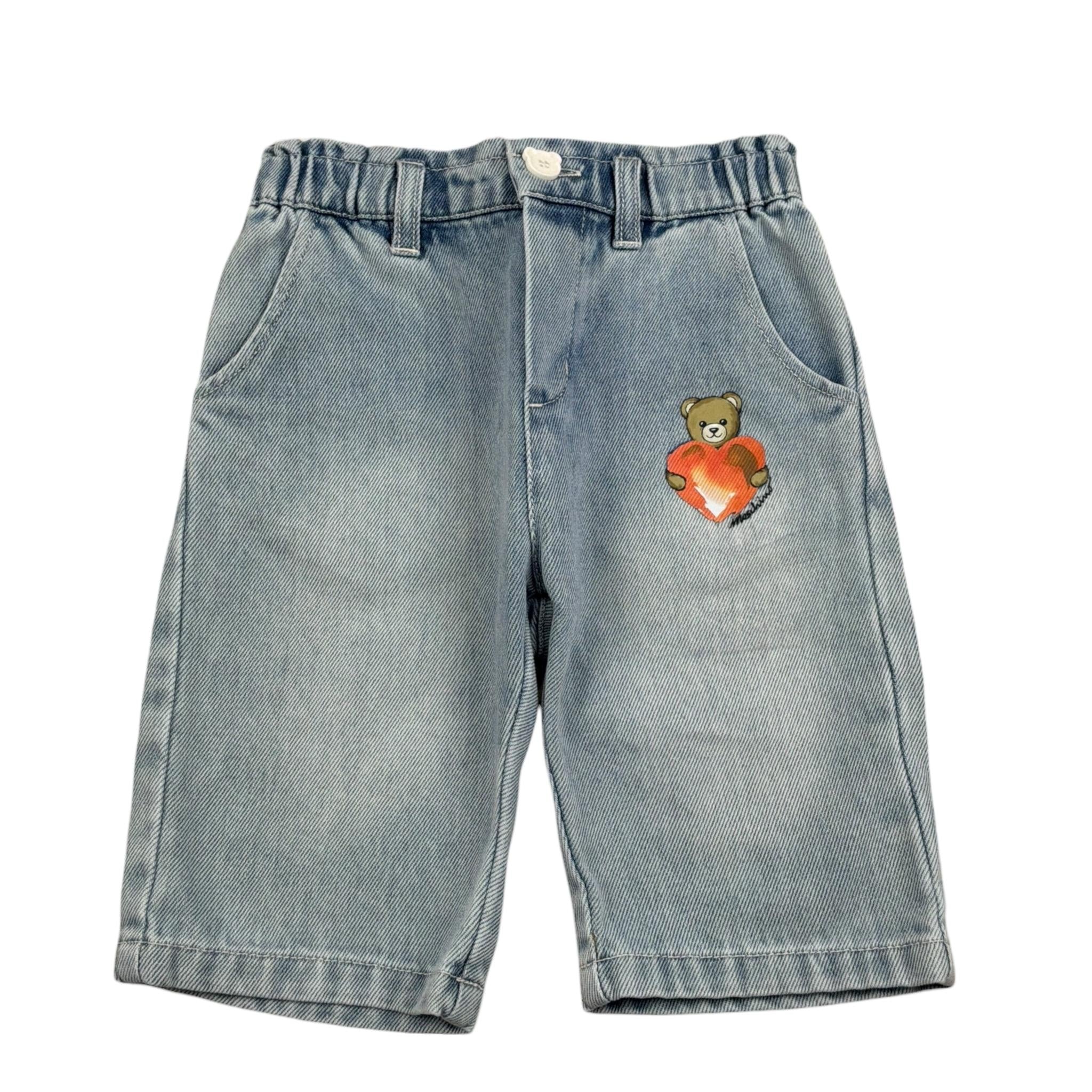 Moschino Jeans Tinta Unita con Elastico In Vita per Neonata MDP03I AZZURRO MOSCHINO 