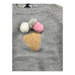 TO be too maglia tinta unita con applicazioni Grigio per Bambina TFBF24M6377 GRIGIO TO be too 