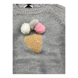 TO be too maglia tinta unita con applicazioni Grigio per Bambina TFBF24M6377 GRIGIO TO be too 