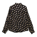 MOSCHINO camicia manica lunga tinta unita con stampe cuoricini Nero per Bambina HDC01WX NERO MOSCHINO 