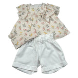 Barcellino Completo 3 Pezzi Camicia-Short-Fascia per Neonata 121017 PANNA BARCELLINO 