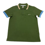 Suns68 Polo Mezza Manica Tinta Unita con Logo per Bambino CPA35312 VERDE SUNS68 