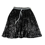 John Richmond Gonna Tinta Unita con Paillettes per Bambina RGP26195GO NERO JOHN RICHMOND 