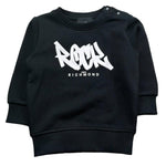 John Richmond Felpa Chiusa Girocollo Tinta Unita con Stampa per Neonato RIP26077FE NERO JOHN RICHMOND 