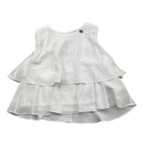 Alice Pi Camicia Giromanica Tinta Unita Bianco per Bambina