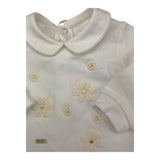 LE BEBE' tutina tinta unita con stampa Bianco per Neonata LBG5987 BIANCO LE BEBE' 