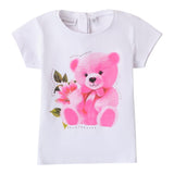 Sarabanda T-Shirt Girocollo Tinta Unita con Stampa per Bambina 0B208 BIANCO SARABANDA 