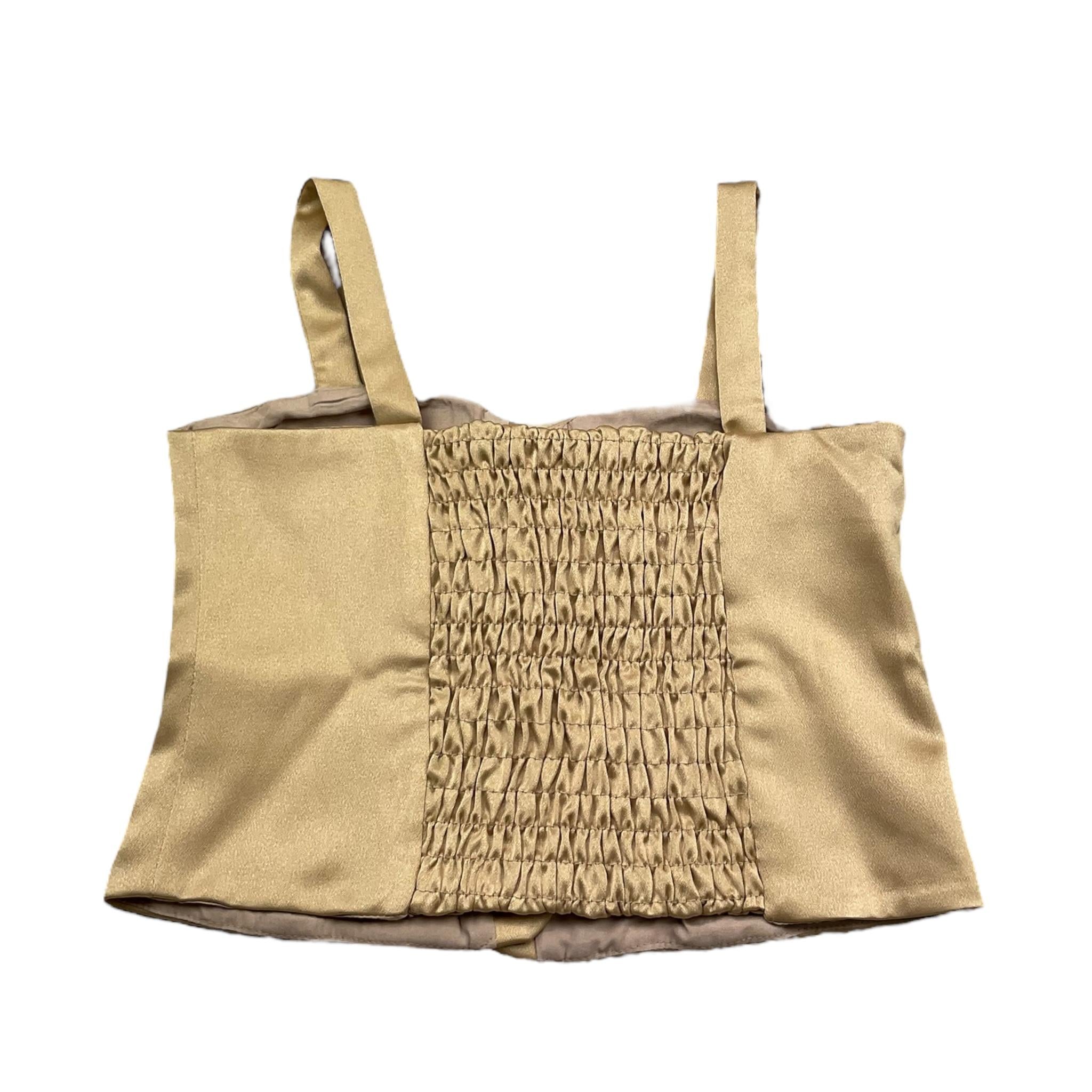 Gaelle Top Tinta Unita Bretelline per Bambina 2746T00365 ORO GAELLE 