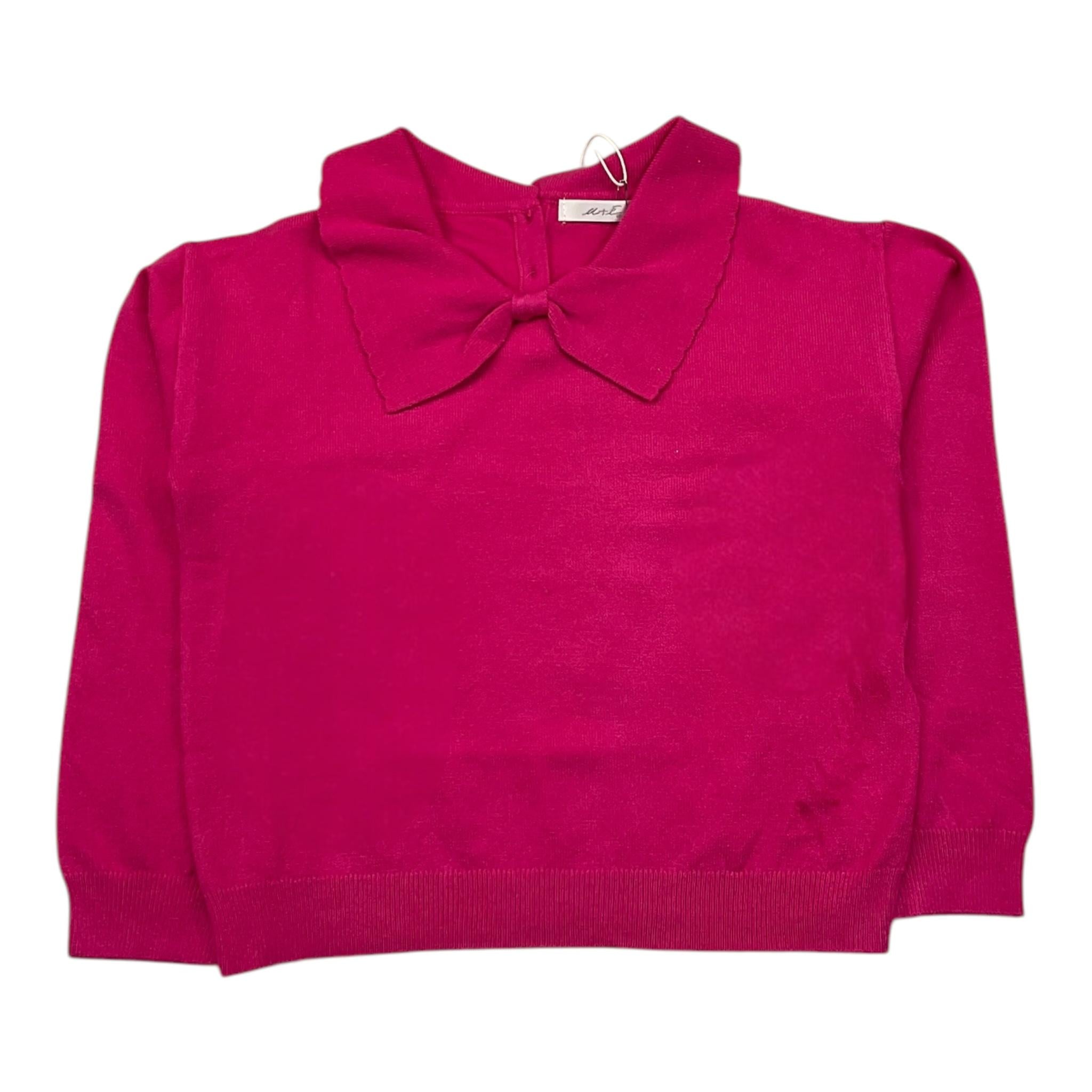 U+è BY MISS GRANT maglia tinta unita con colletto Fuxia per Bambina UE1047 FUXIA U+è BY MISS GRANT 