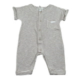 Lalalu' Pagliaccetto Bicolroe con Fantasia A Righe per Neonata TML4P BIANCO LALALU' 