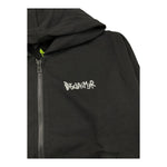 DISCLAIMER felpa con zip e cappuccio tinta unita con stampa Nero per Bambino 24IDK58243 NERO DISCLAIMER 