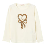 LIU JO shirt girocollo tinta unita con stampa Panna per Neonata KF4118J0088 PANNA LIU JO 