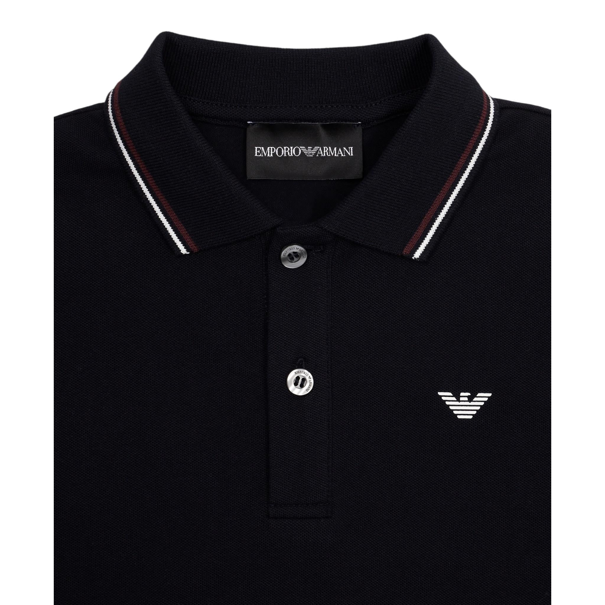 Emporio Armani Polo Mezza Manica Tinta Unita per Bambino 8N4FB3X BLU EMPORIO ARMANI 