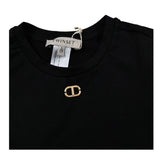 Twinset T-Shirt Girocollo Tinta Unita per Bambina 251GJ2481X NERO TWINSET 