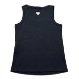 Liu Jo Canotta Tinta Unita con Traforo A Forma di Cuore per Bambina GA5199 NERO LIU JO 