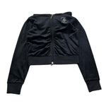 Juicy Couture Felpa Tinta Unita con Zip E Cappuccio per Bambina JBX6514 NERO JUICY COUTURE 