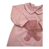 LE BEBE' tutina manica lunga tinta unita cn stampa orso Rosa per Neonata LBG5365 ROSA LE BEBE' 