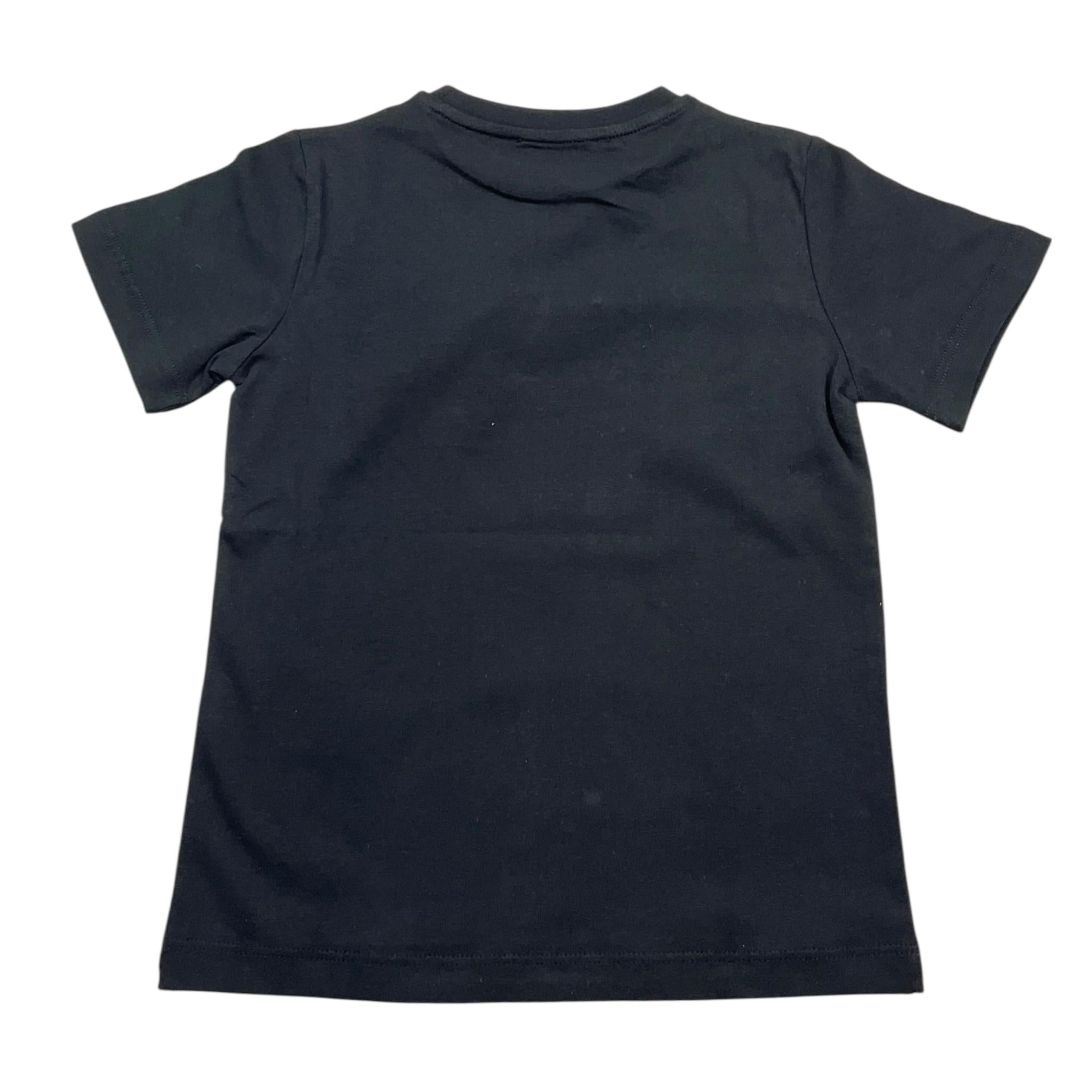 Cesare Paciotti T-Shirt Girocollo Tinta Unita con Stampa per Bambino TSP5167BX NERO CESARE PACIOTTI 