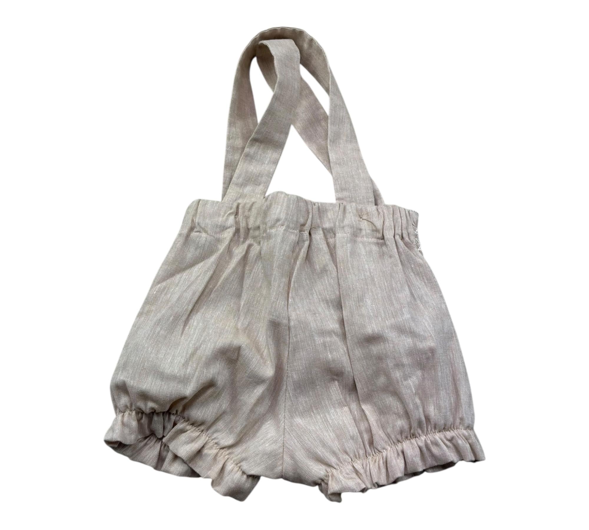 Le Bebe Pagliaccetto Tinta Unita con Ricami per Neonata LBG6390 BEIGE LE BEBE 