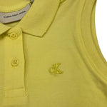 Calvin Klein Abito Giromanica Tinta Unita con Logo per Bambina IG0IG02914 GIALL CALVIN KLEIN 