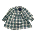 PICCOLA LUDO abito tinta unita con fantasia quadri Bianco per Bambina BS9WB034 BIANCO PICCOLA LUDO 