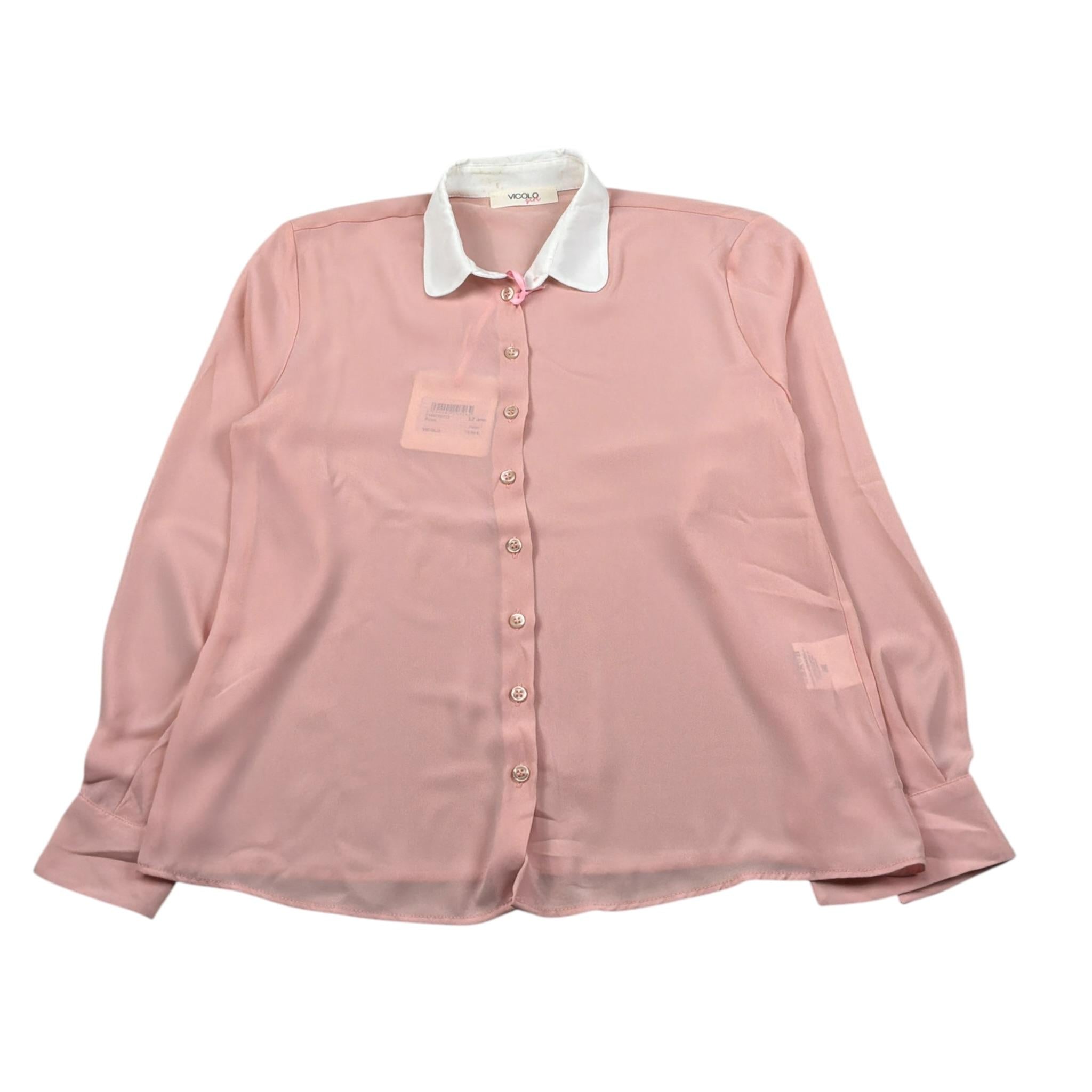 Vicolo Camicia tinta unita con Colletto Rosa per Bambina 3145C00113X ROSA VICOLO 