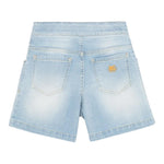 Etro Short Tinta Unita In Denim per Bambina GW6A49 AZZURRO ETRO 