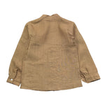 Little Bear Camicia Tinta Unita con Colletto Coreano per Bambino 8222 MARRONE LITTLE BEAR 