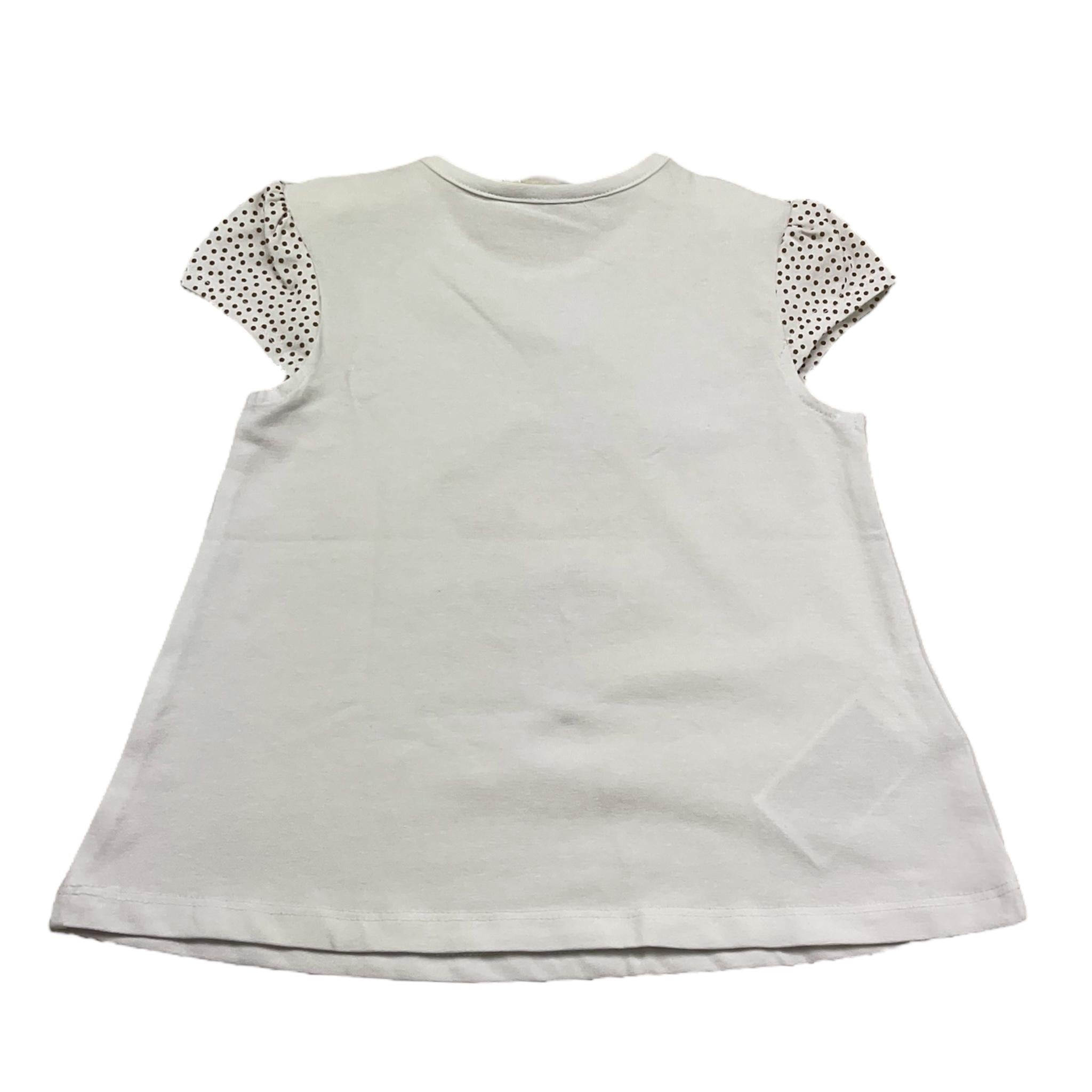 Mayoral T-Shirt Girocollo Tinta Unita con Stampa Orso per Neonata 1070 BIANCO MAYORAL 