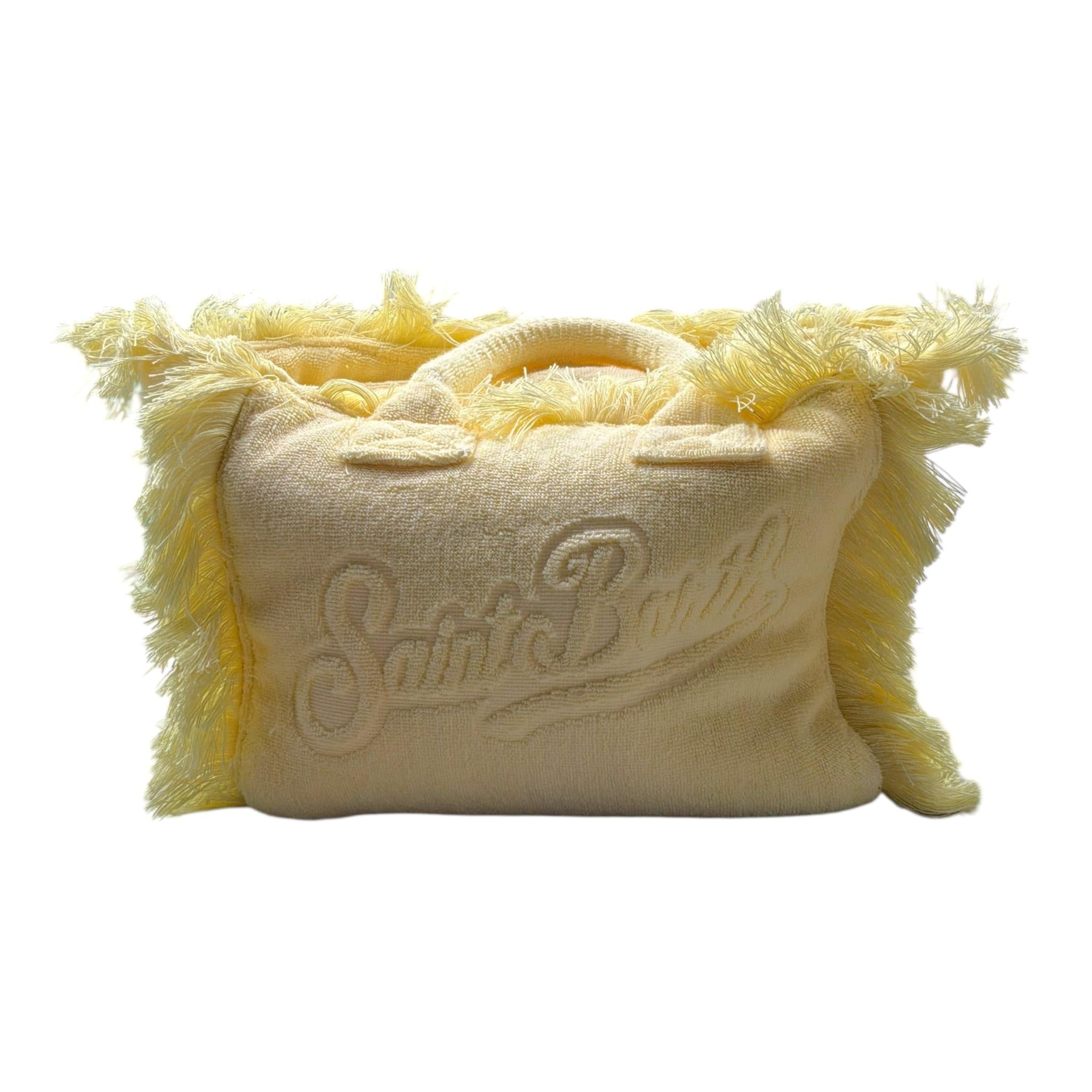 Saint Barth Borsa Tinta Unita con Stampa per Bambina 00409L GIALLO SAINT BARTH 