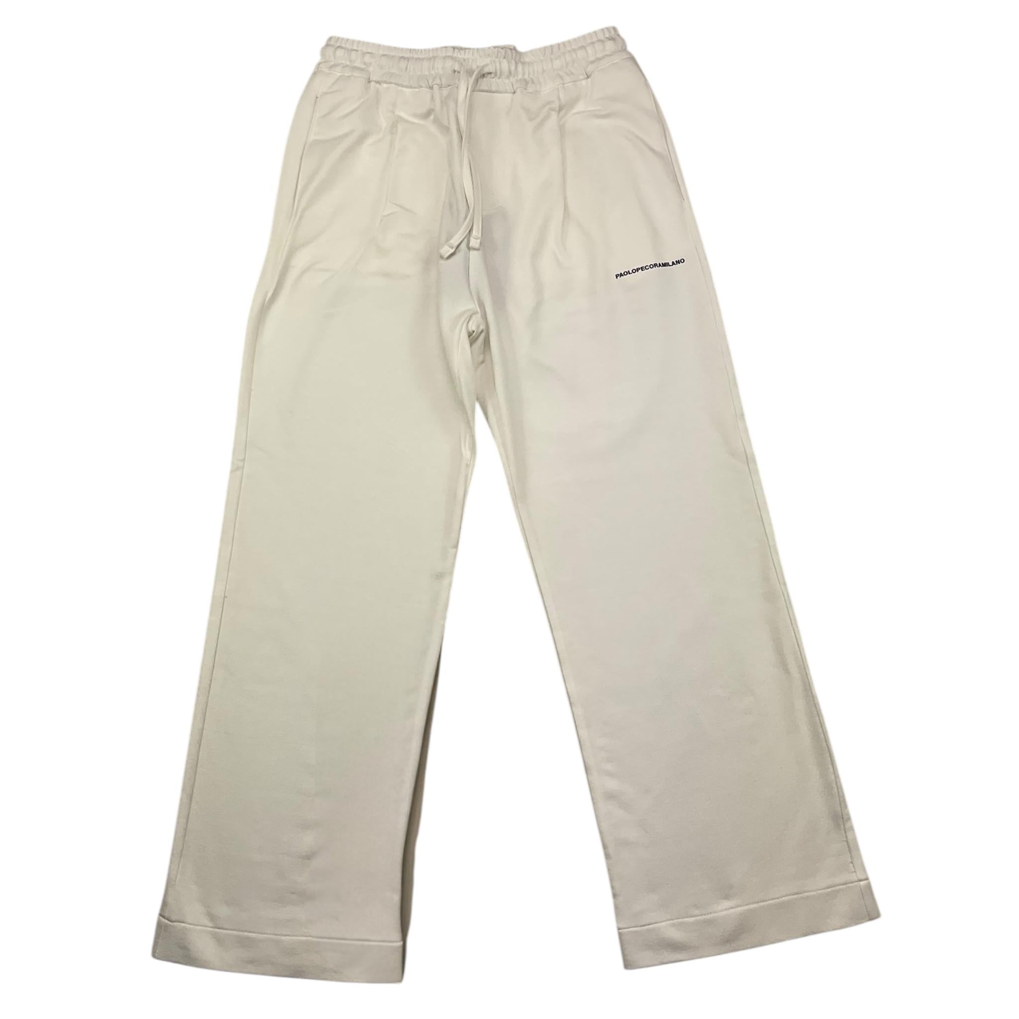 PAOLO PECORA pantalone tinta unita con elastico in vita Bianco per Bambino PP4127 BIANCO PAOLO PECORA 