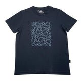 Dan John T-Shirt Girocollo Tinta Unita Cn Stampe In Contrasto Blu Per Bambino