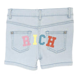 John Richmond Short In Denim Tinta Unita con Logo per Neonata RIP25031SHXX AZZURRO JOHN RICHMOND 